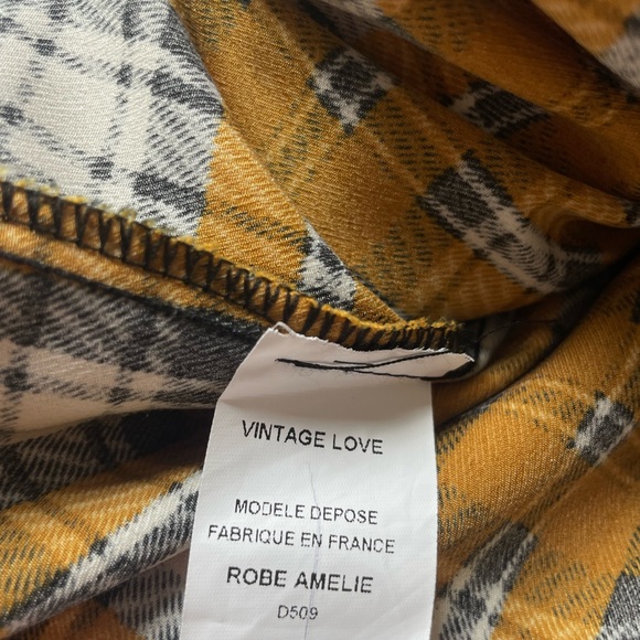 Plaid Long Sleeve Babydoll Dress - Picture 4 of 4